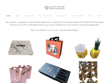 Tablet Screenshot of customprintedbagsandboxes.com.au